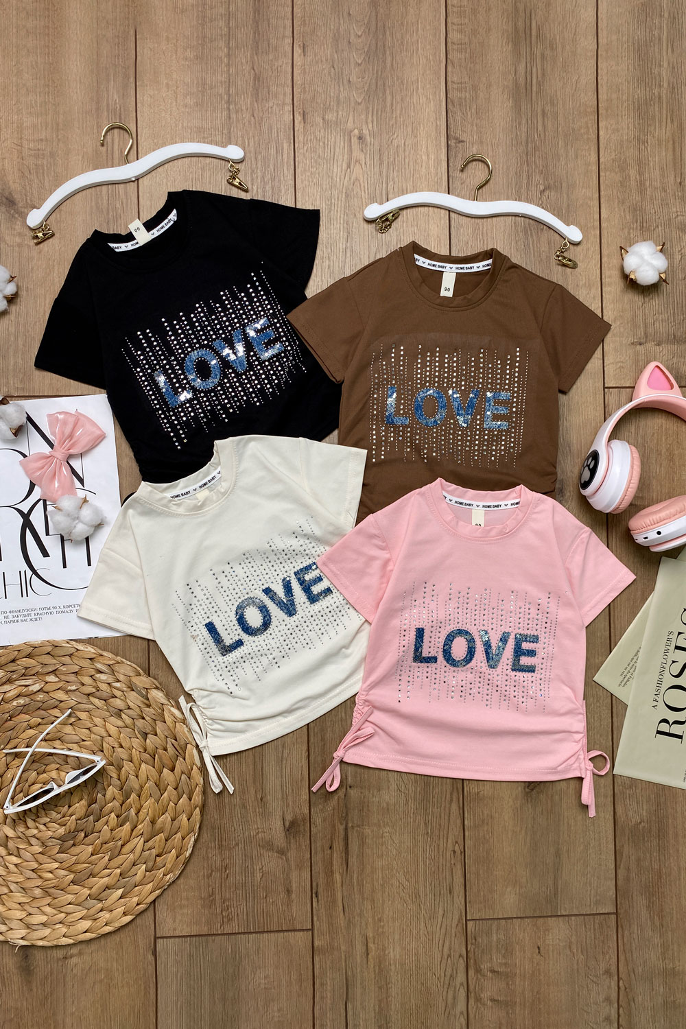 Футболка для девочек детская одежда оптом Томико