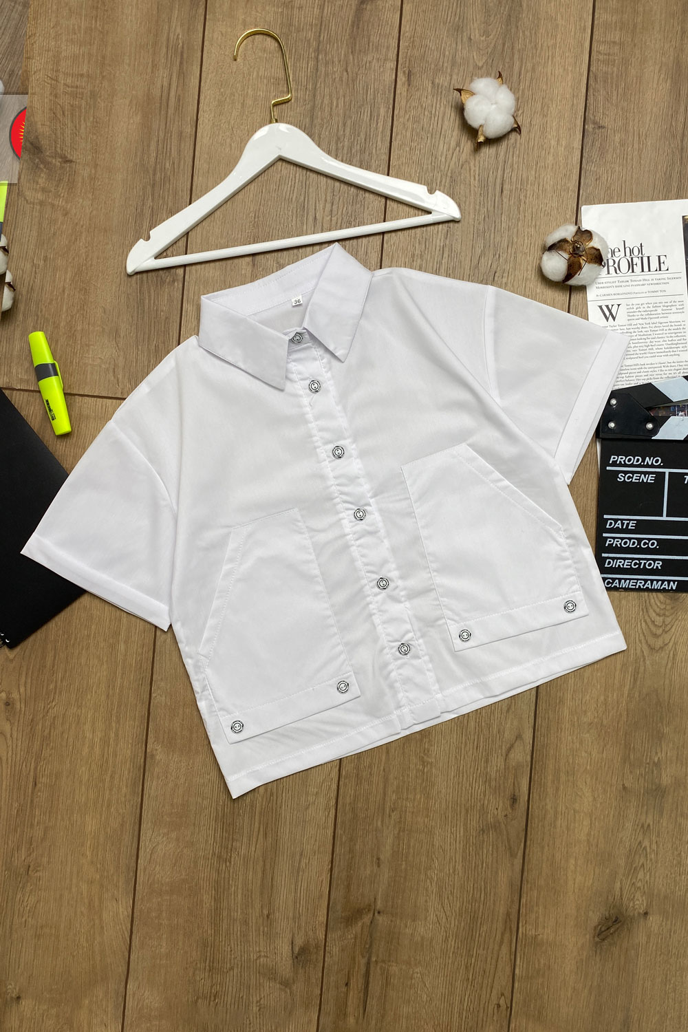 Рубашка для девочек к.р. детская одежда оптом Томико