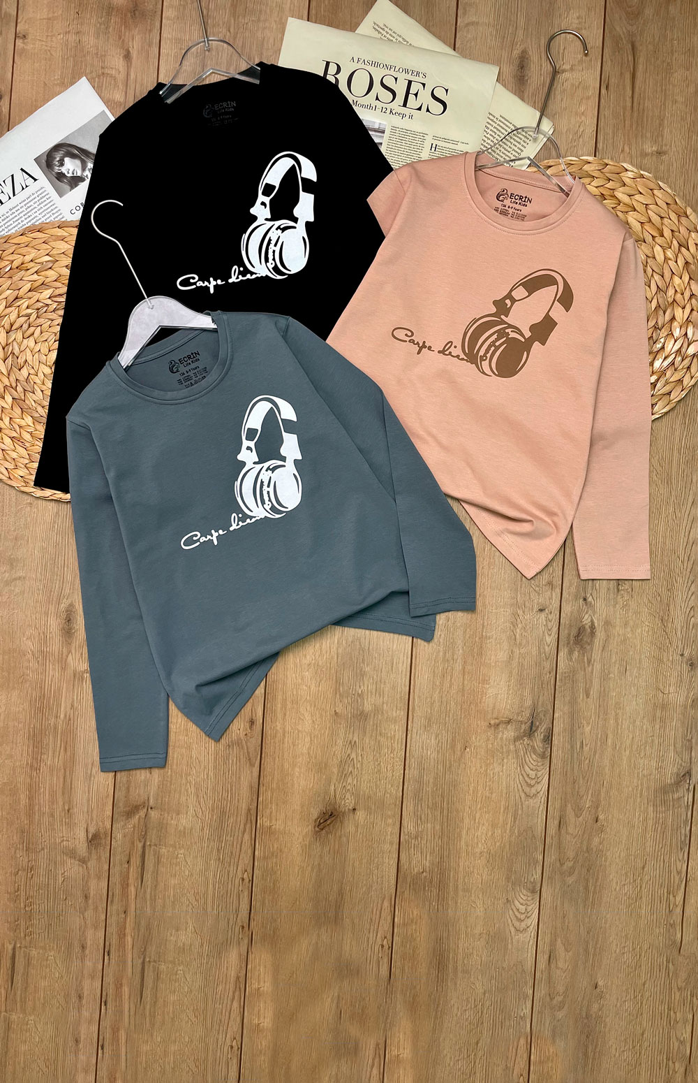 Лонгслив для девочек детская одежда оптом Томико