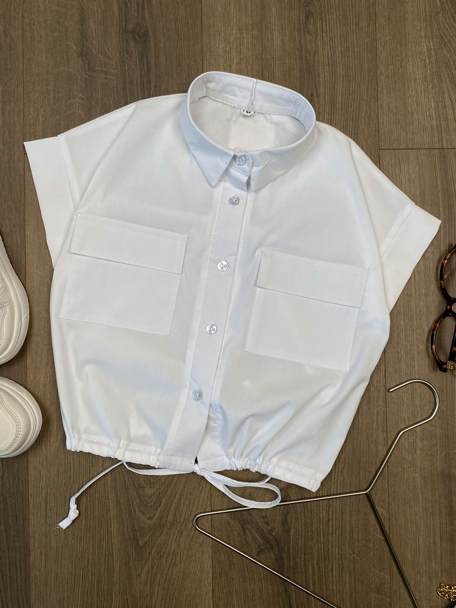 Рубашка для девочек к.р. детская одежда оптом Томико
