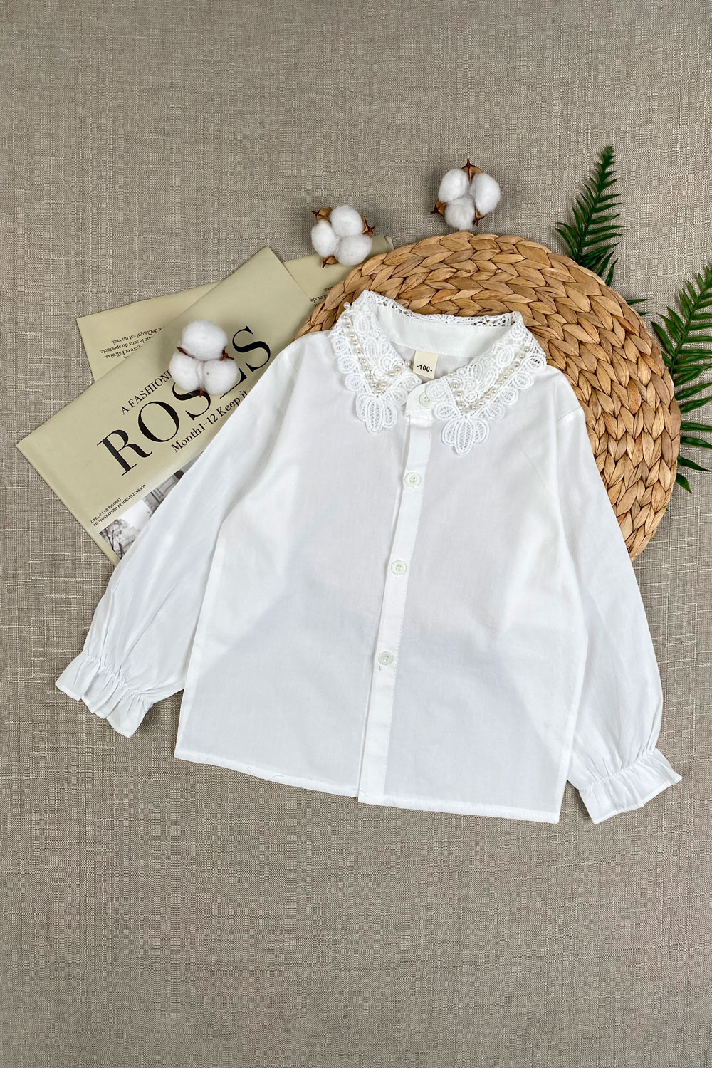 Рубашка для девочек д.р детская одежда оптом Томико