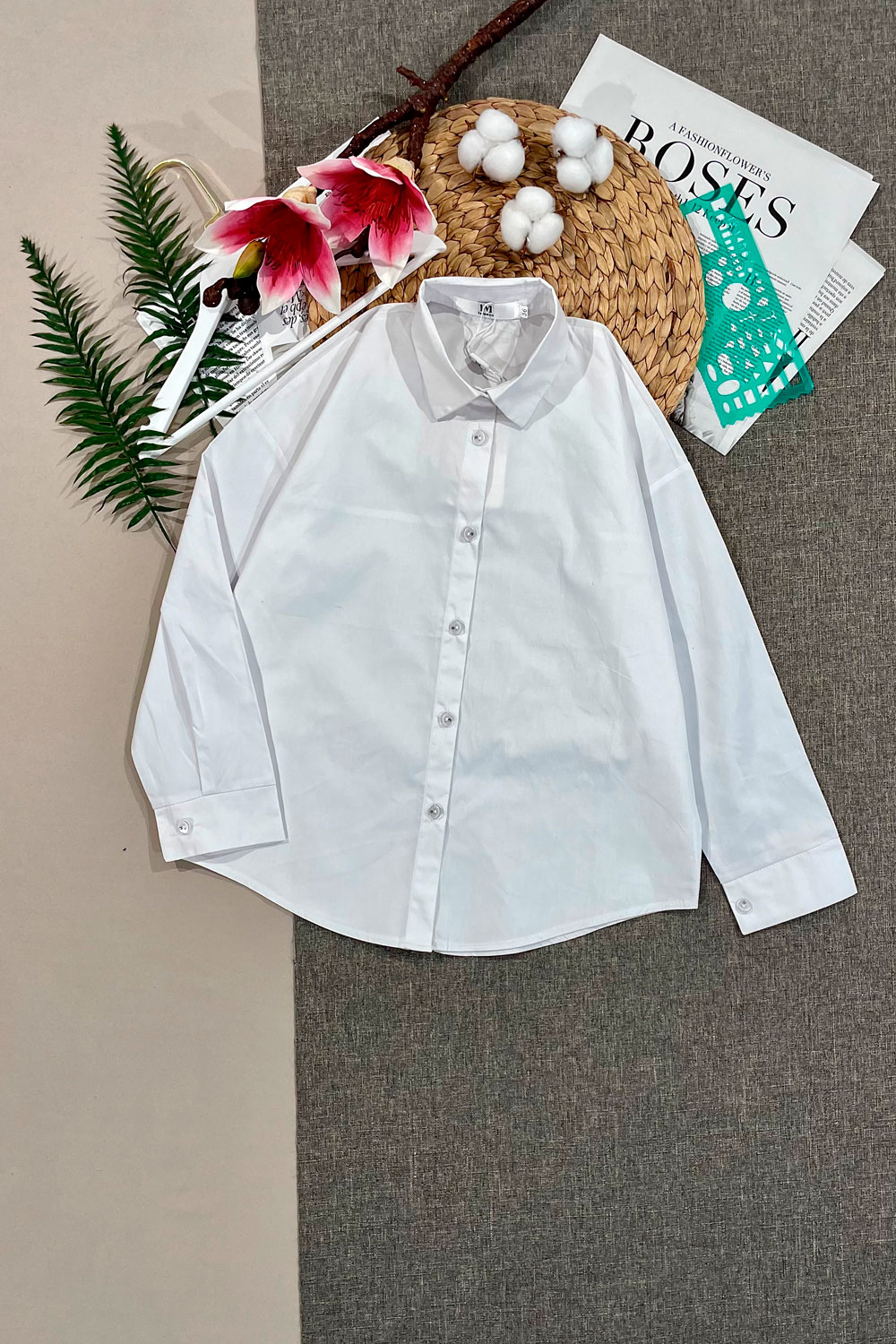 Рубашка для девочек д.р. детская одежда оптом Томико