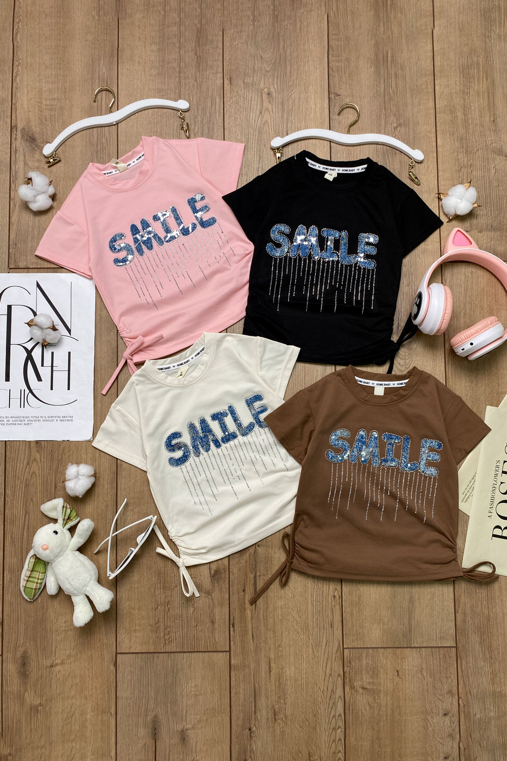 Футболка для девочек детская одежда оптом Томико