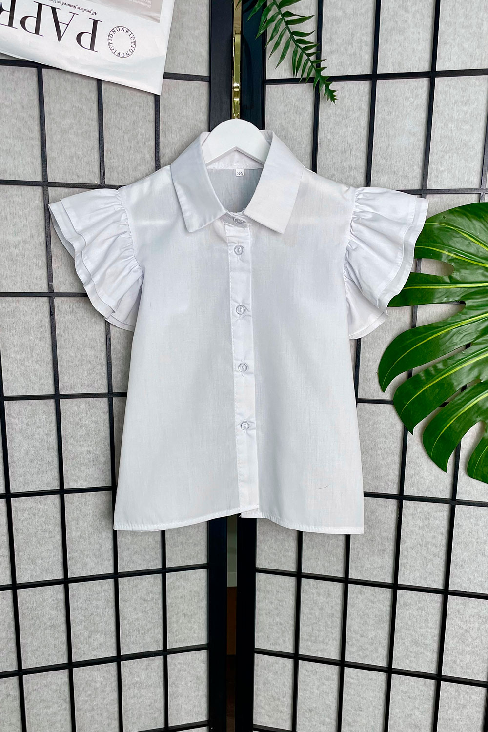 Рубашка для девочек к.р детская одежда оптом Томико